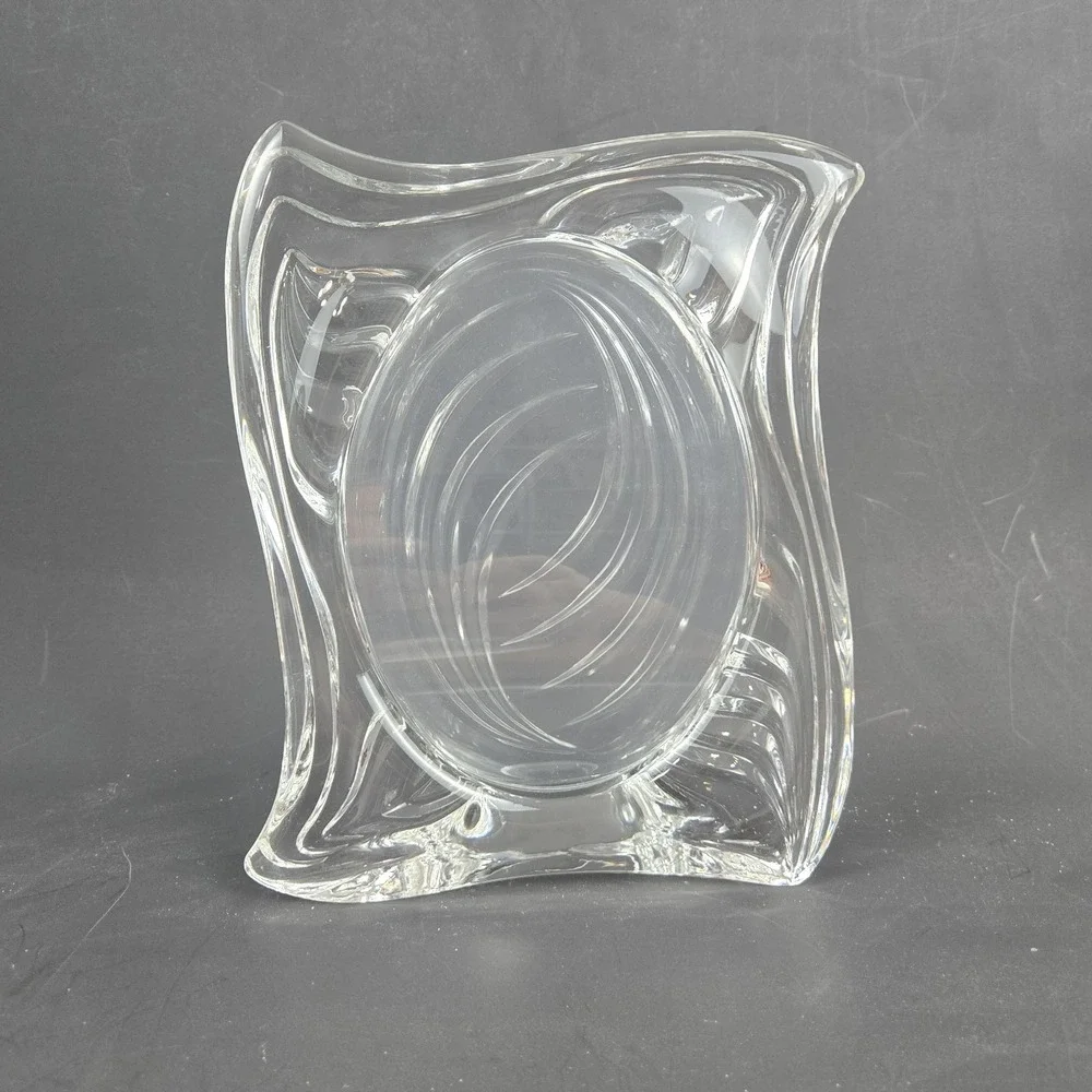 Mikasa Emotion Clear Crystal Photo Frame Wavy Design For Oval 4.5x6
